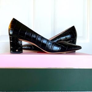 Kate Spade Menorca Croc Leather Heels Size 8.5